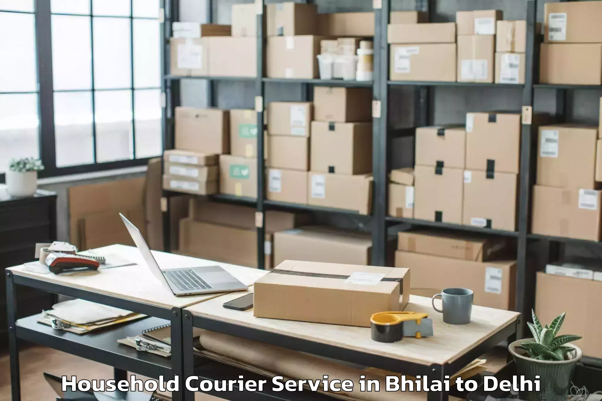 Easy Bhilai to Pitampura Household Courier Booking